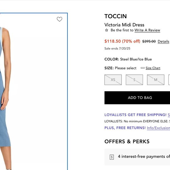 NWT Toccin Victoria Midi Dress - Picture 5 of 8